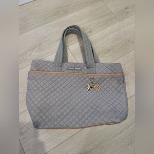 Tommy Hilfiger Gray Quilted Tote Bag